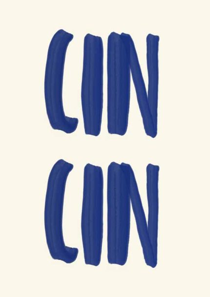 Cin Cin Toast: Cheers Typography Art Print