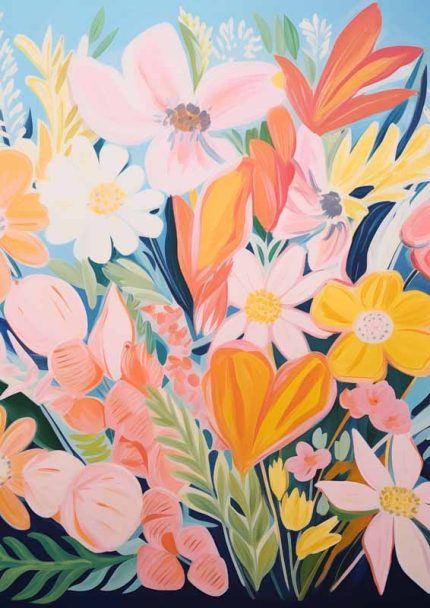 Eclectic Trendy Colorful Wall Art Poster