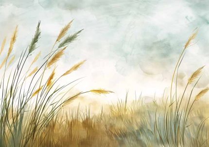 Wildgrass Field AI Print Wall Art Poster
