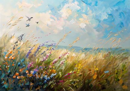 Wildgrass Field AI Print Wall Art Poster