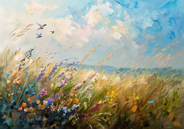 Wildgrass Field AI Print Wall Art Poster - Image 1