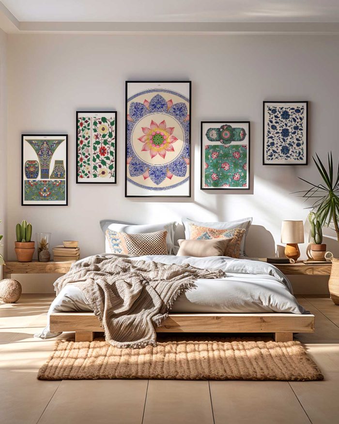 Chinese-insect-drawing of five butterflies Chinese Print Wall Art Poster - Image 2