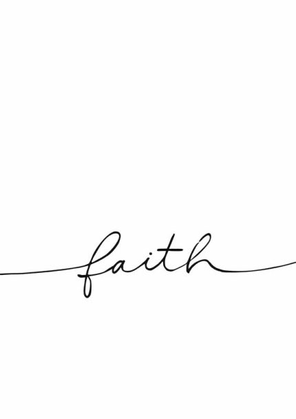Simple Faith Typography: Minimalist   Mindfulness Wall Art Poster weiss Mindfulness Wall Art Poster