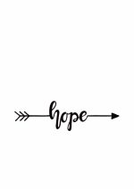 Hope Arrow: Minimalist Inspirational Wall Art Mindfulness Wall Art Poster