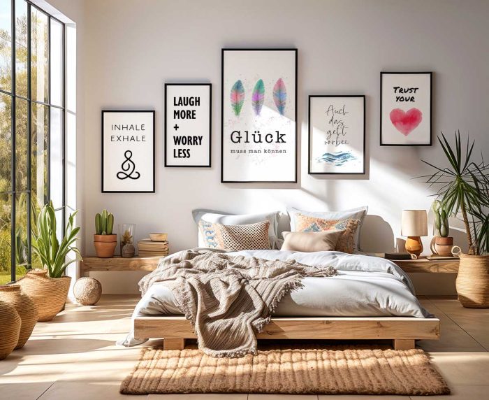 Chinese Symbol for Peace (平): With German Translation (FRIEDEN) Poster Mindfulness Wall Art Poster - Image 2
