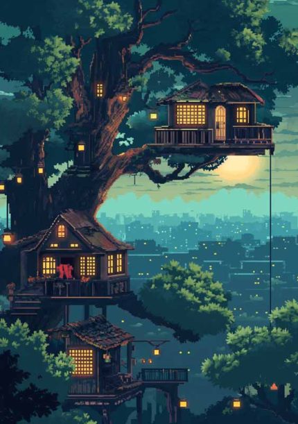 pixel Art Wall Art Metal Aluminum Print